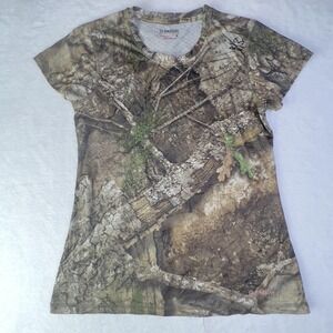 Magellan Outdoors Shirt Womens Small Camo Realtree APX Hunt Gear Performance